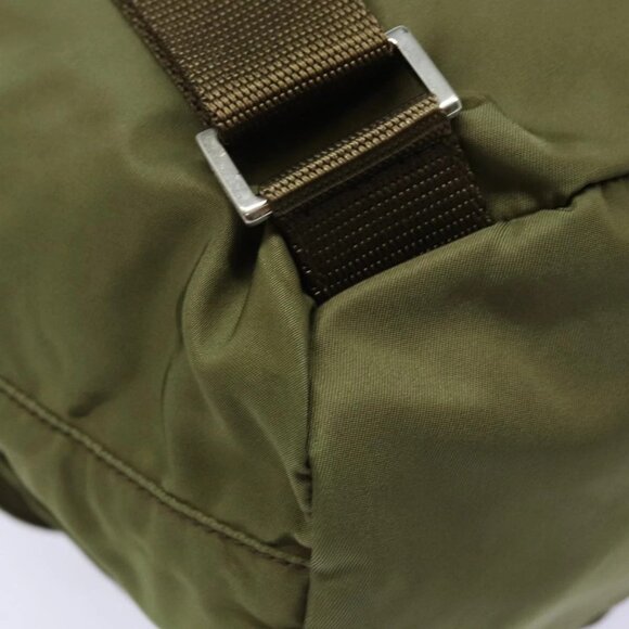 PRADA Shoulder Bag Nylon Khaki Auth 78808 main image 10